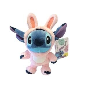 NWT! Ruz Disney Lilo & STITCH Easter Bunny Plush Clip 6" Basket Stuffer